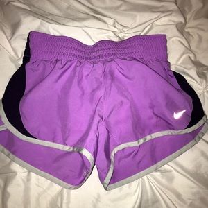 Purple Nike shorts